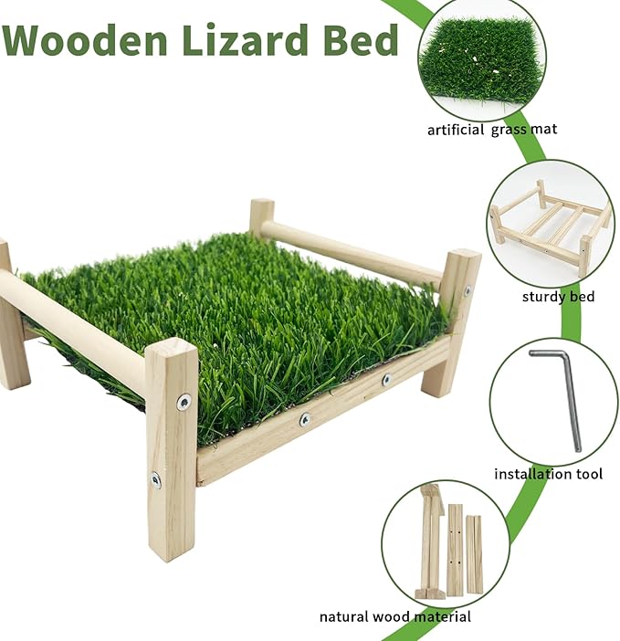 FlidRunest Bird Foraging Bed, Parrot Hammock Bed, Parrot Grass Perch Bed, Bird Perch Conure Platform Grass Forage Toy for Parakeet, Cockatiel, Lovebird, Budgie
