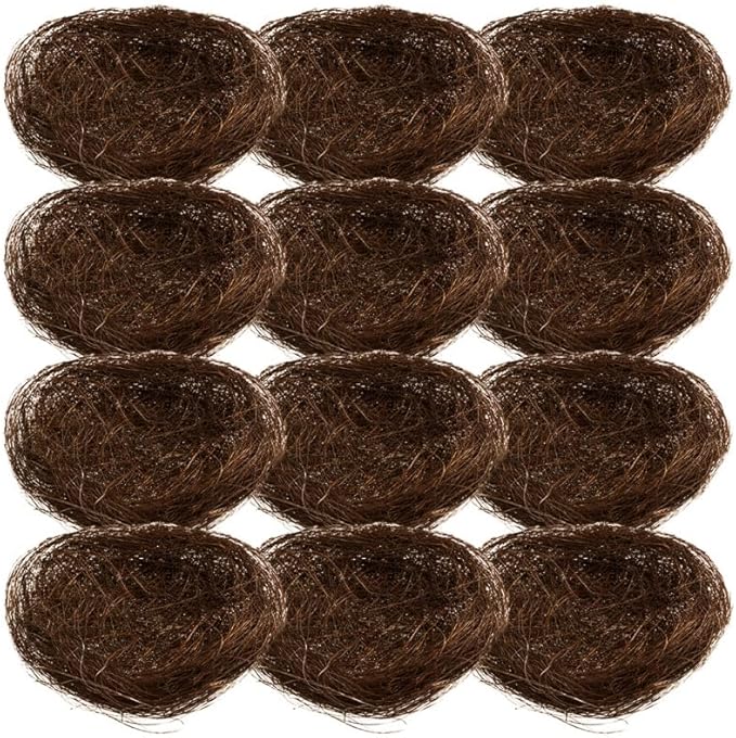 16-Pack Mini Bird Nest Decorations 2.75X2.75X1.96In Faux Bird Nests for Garden Easter Ornaments Photography Props Party Decor and Birdcage Accessories