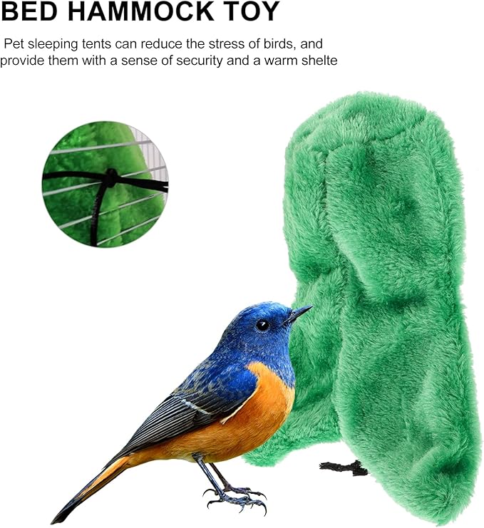 balacoo 1pc Parrot Blanket Winte Rbird Sleeping Bag Bird Heater Bird Blanket for Cage Hamster Hammock Bird Hanging Toy Cozy Corner Fleece Bird Blanket Bed Hammock Toy Long Tail Tent Plush