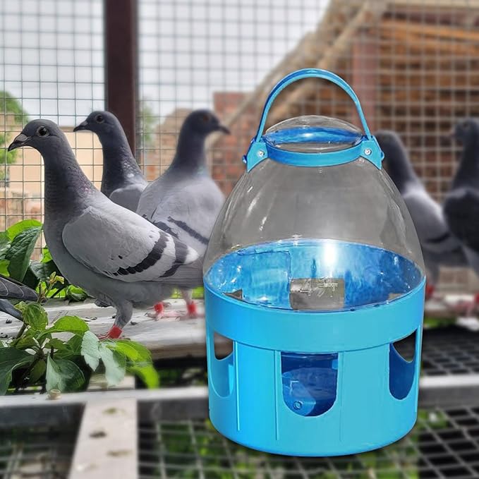 Bird Water Feeder Water Dispenser Convenient Hanging Feeding Tool Dove Drinker for Farm Cockatiels Pigeons Chick Pet Supplies, 4L