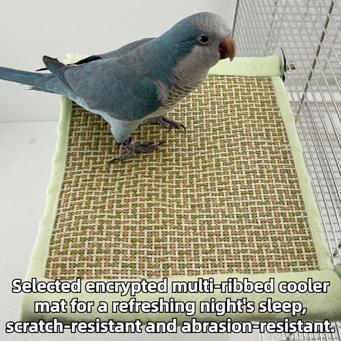 Bird Reversible Platform Bed Hammock Toy Hamster Warm Comfortable Hanging House Perch Stand for Parrot Parakeet Cockatiel African Grey Cockatoo Lovebird (Purple,S)