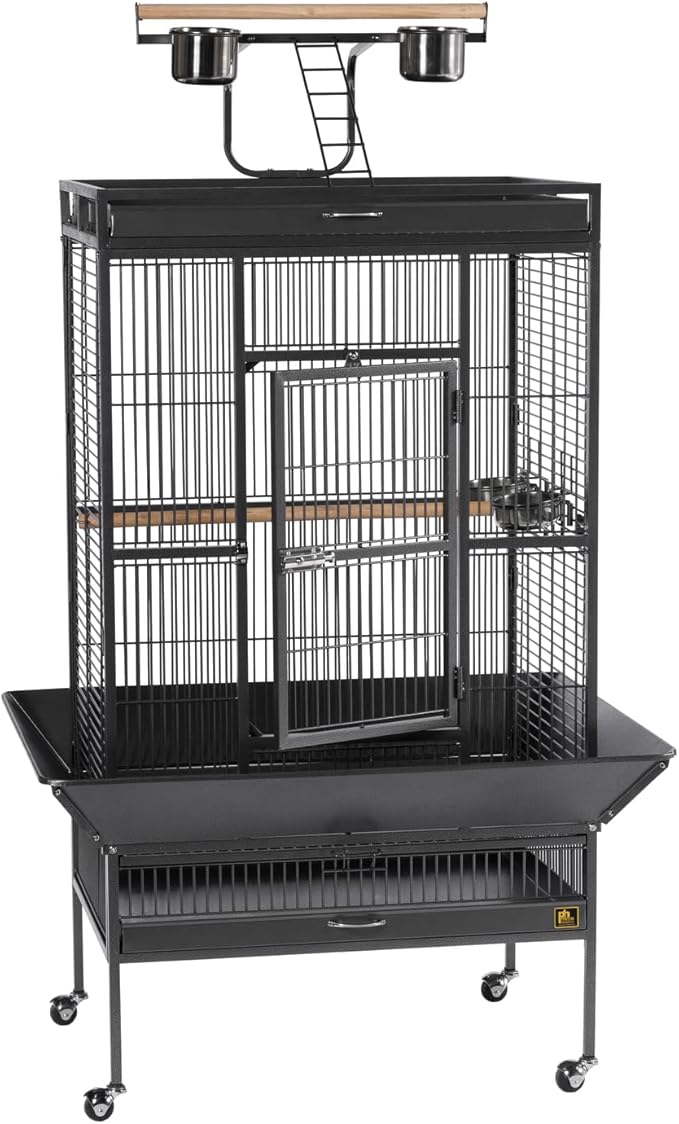 Prevue Hendryx Signature Select Series Wrought Iron Bird Cage in Black