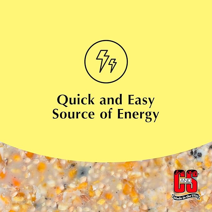 C&S High Energy Suet Treat, Wild Bird Food for Woodpeckers, Nuthatches, Chickadees and Jays, 11.75 Ounces, Pack of 8