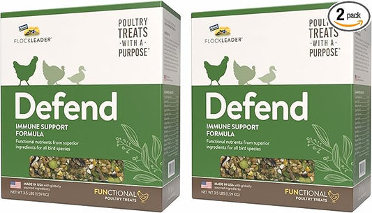 FlockLeader Defend, Functional Poultry Treats for Immune Support, 3.5 lb (Pack of 2)