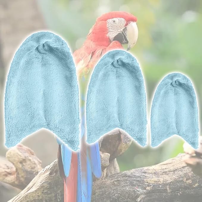 Suxgumoe Comfort Corner Fleece Bird Blanket, Bird Parrot Nest Hanging Toy, Warm Bird Nest for Cage, Hanging Hammock Toy for Parakeet Cockatiel Pigeon (Large, Blue)