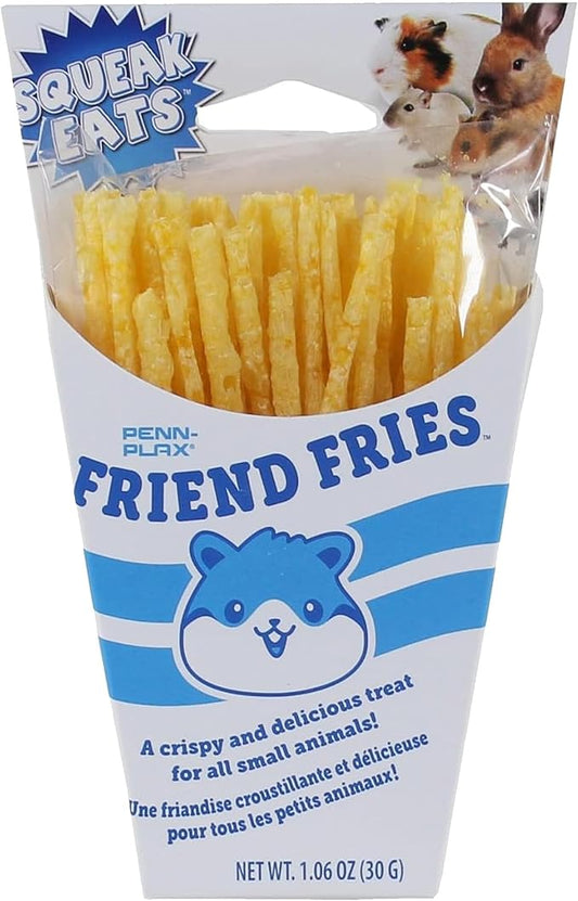 Penn-Plax Squeak Eats Friend Fries - Crispy and Delicious Small Animal Treats - Fun Fry-Shaped Snack for Rabbit, Rat, Hamster - Great for Bonding, Training and Enrichment - Easy to Serve 1.06 oz Pack