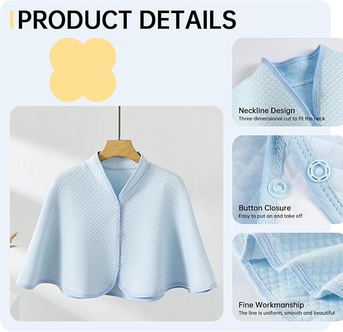 QBLEEV Parrot Anti-Scratch Shoulder Protector, Bird Diaper Poop Cover Pad for Parakeets Cockatiels Conures, Cotton Shawl Cape for Birds to Stand on Shoulders, Pet Arm Guard for Lovebirds Finches