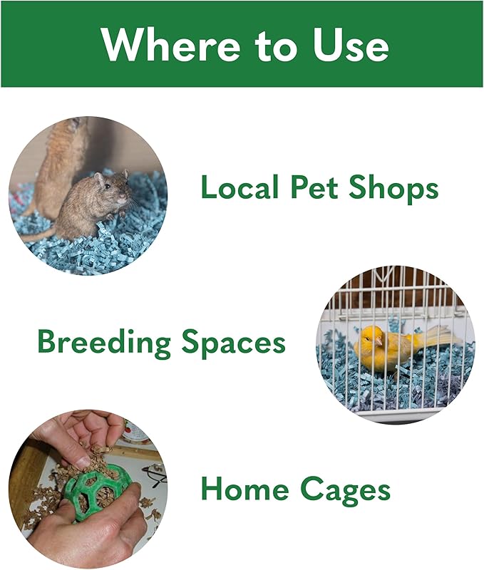 ECO BEDDING 99% Dust Free Paper Bedding for Small Pets and Birds, Eco-Nest Pack