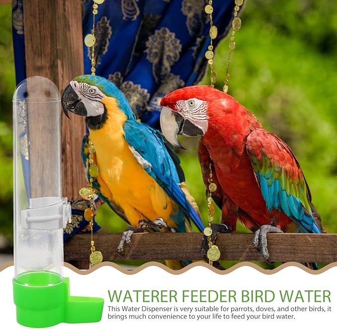 Bird Drinker Parrot Water Fountain for Bird Water Dispenser Parrot Feeder Bird Cage Accessories Plastic Pigeon Feeder Automatic Waterer Drinking Supplies