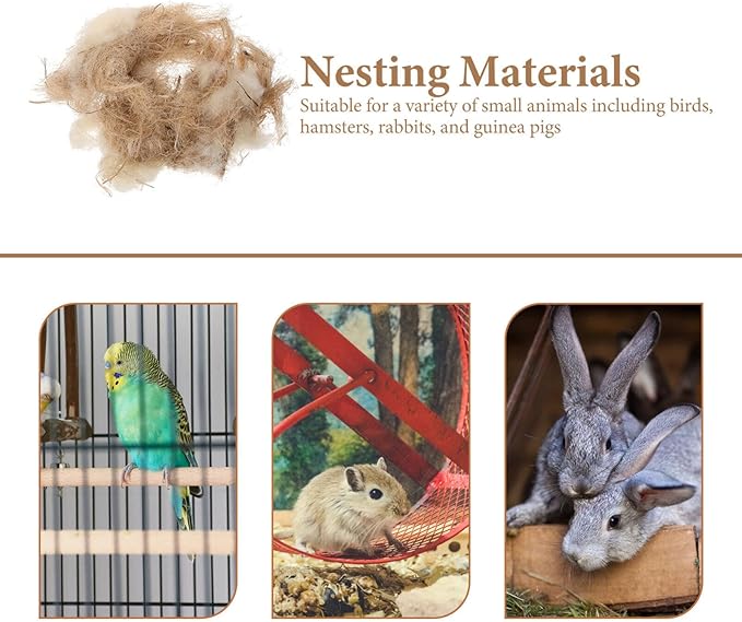 SUPVOX 1 Pack of Birds Nesting Material Bird Bedding Material Parrot Nesting Material Bird Nesting Supplies for Bird Nest（40g