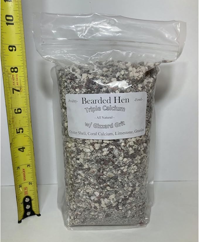 All Natural Triple Calcium Crushed Oyster Shell, Limestone, Coral w/Gizzard Grit - Wild Turkey, Game Bird, Egg Laying Hen, Duck, Chicken (6 Pound)