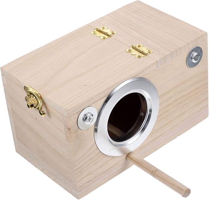 BESPORTBLE Bird Breeding Nest Box for Parakeets and Parrots Natural Wood Bird Incubator Design Comfortable Nesting Environment for Mating and Incubation