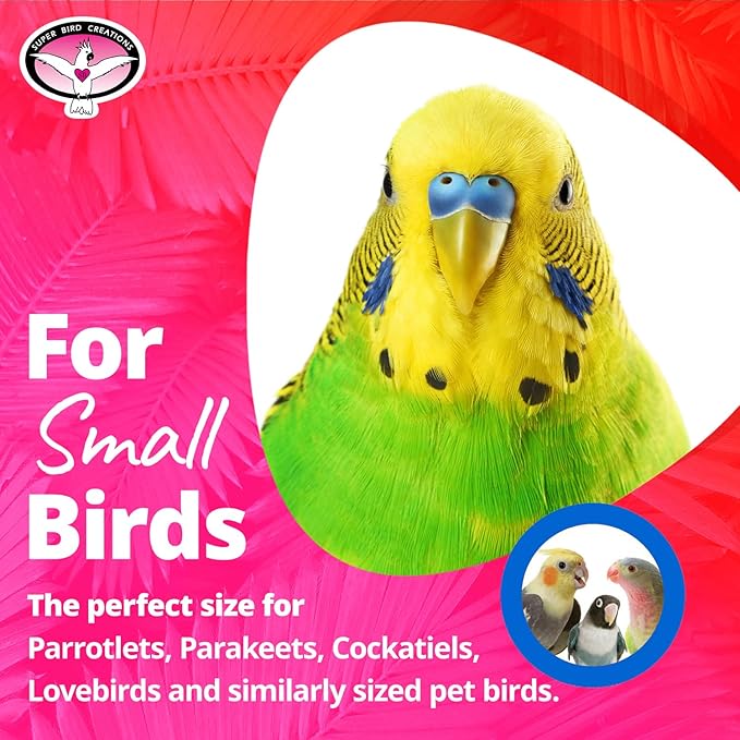 Super Bird Creations SB971 Xmas Crinkle Little Star Bird Toy, Small Bird Size, 6" x 2"