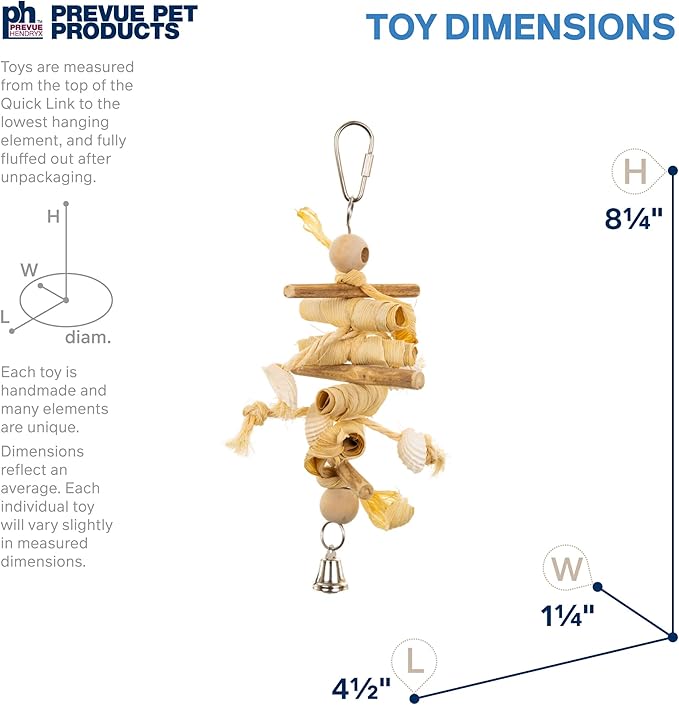 Prevue Pet Products Naturals Physical & Mental Princess Bird Toy 62553