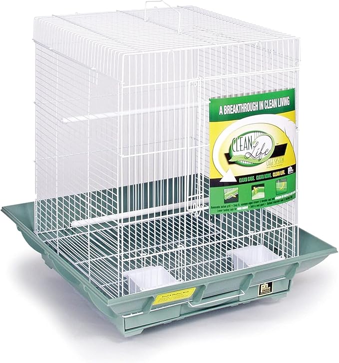 HomeStock Mountain Majesty Clean Life Bird Cage with Spacious Interior, Durable Build, Easy-to-Clean Features, and Secure Design for Birds' Comfort Red