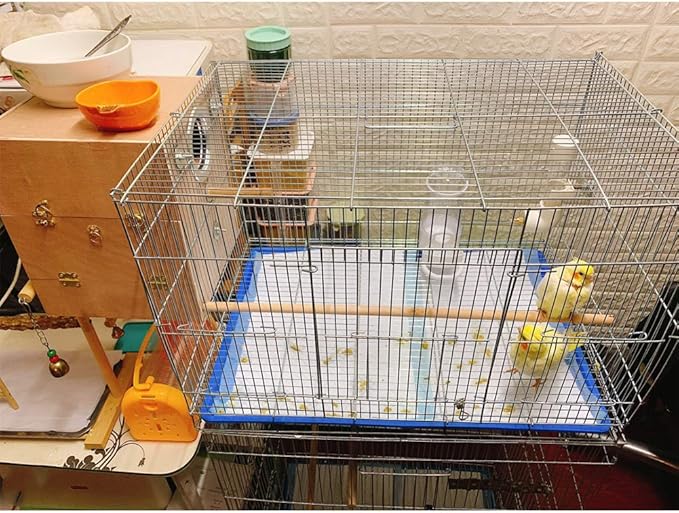Bird Breeding Box Parakeet Perch Nest Box Budgie Cage Wood Breeding House Lovebirds Parrotlets Mating Box for Parrot Budgie Lovebird Finch Parrotlet(Right,12 Inch)