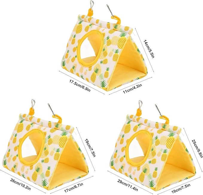 Zerodis Parrot Hammock, Birds Hammock Hut Bird Bed House Tent Budgie Shed Hanging Snuggle Cave Nest for Lovebirds Cockatiels
