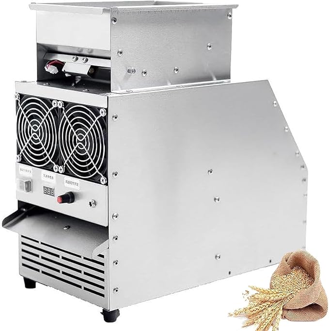 Cereals Blown Shell Splitter, Bird Feed Grain Thrower Wind Sheller, Bird Food Blowing Screening Grain Cleaning Winnower Machine, 2 Gear Adjustable Speed Fan, 60-80 kg/Hour Large