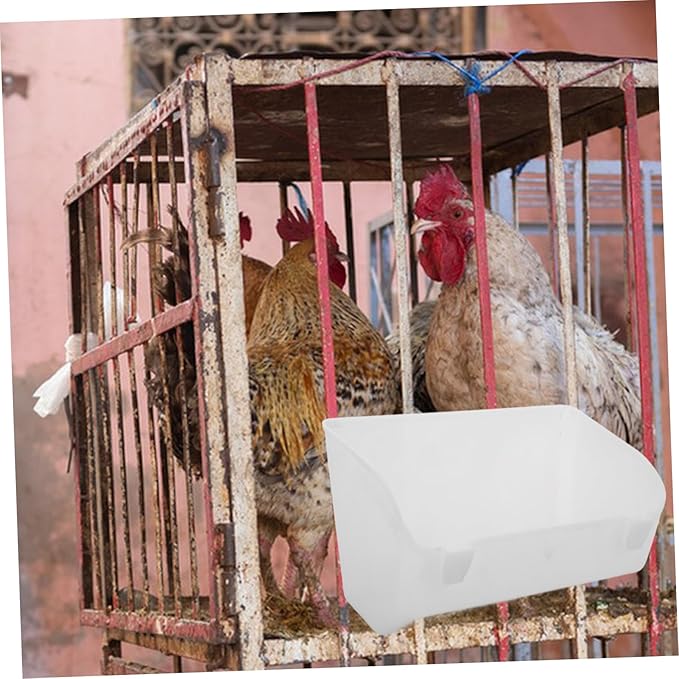 balacoo Chicken Cage Feeder and Waterer Hanging Poultry Feeder Waterer Set Chick Feeder Waterer Parakeet Cage Accessories Plastic Duck Feeders