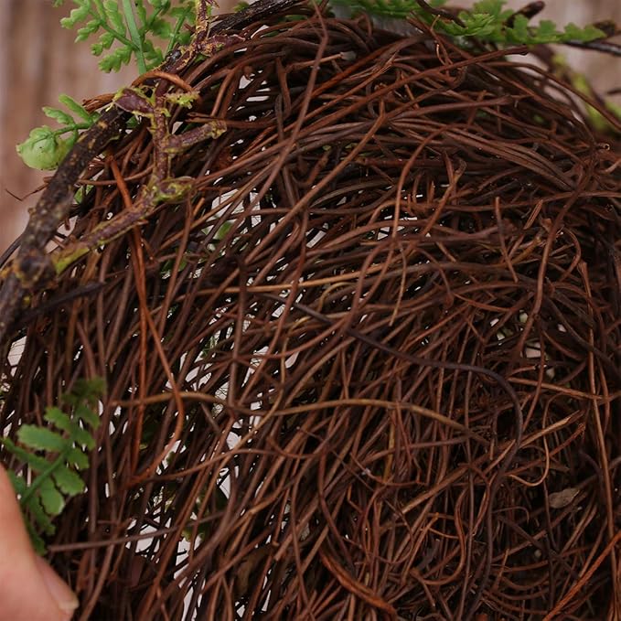 YARNOW Artificial Fake Birds nest Bird Nest with 5 Eggs Rattan Bird Nest Decoration Small Fake Birds Nest Ornament for Home Easter Artificial Bird nest Decor Bird nest Decoration