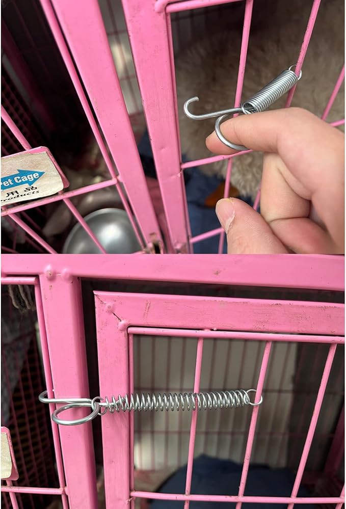 10pcs Spring Latch Hook for Cat, Bird, Rabbit Cages, Compatible with Large Bird, Parrot, Cat