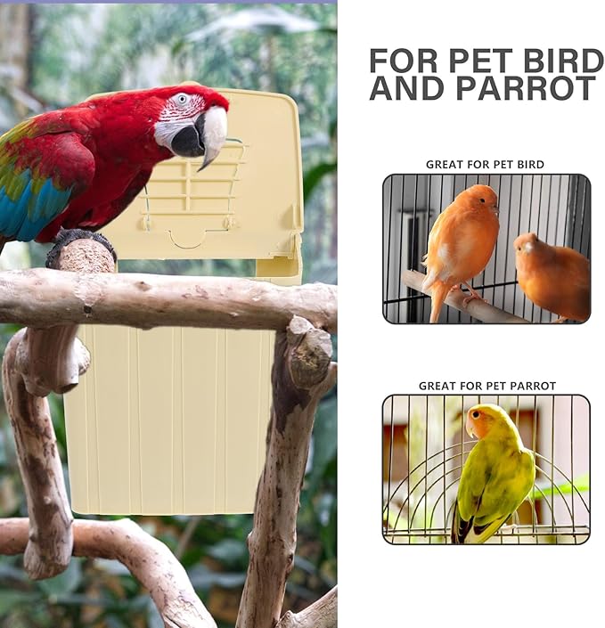 Balacoo 12 Pcs Plastic Bird Nest Box, Bird Breeding Box with Hooks for Birdcage Hanging - Squirrel Nesting House for Finch, Parrot, Budgie, Parakeets Cockatiels - Parrot Supplies
