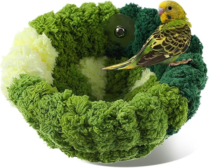 Bird Nest for Cage House Hanging Winter Warm Comfortable Bird Bed Durable Material Hanging Bedding for Conure Lovebird Canary Finch Coneshape Hamster Hummingbird Parakeet Laying Eggs Resting