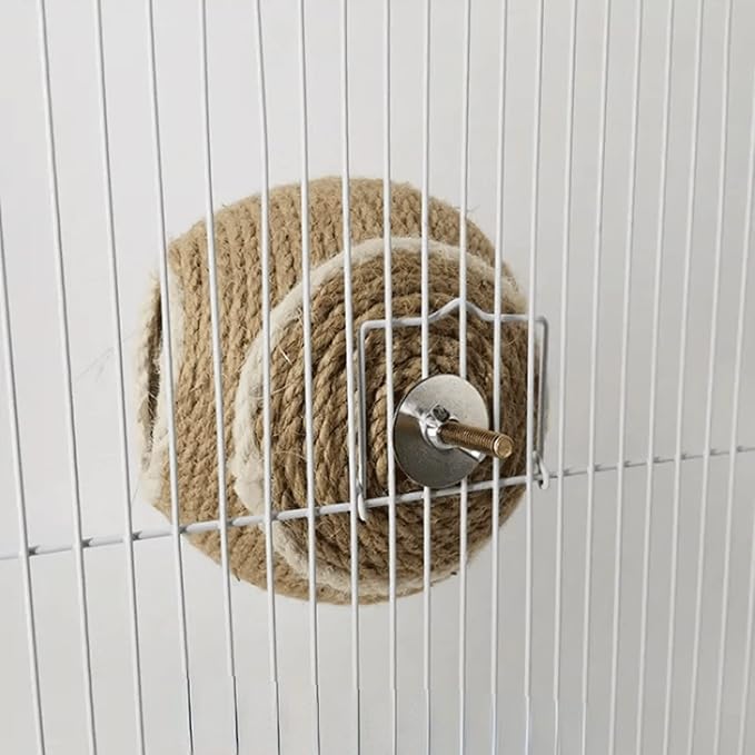 Nest for Birds Bird Nest House Natural Coconut Shell Simulation Birdhouse Grass Bird Hut Parakeet Nesting Box (Hemp Rope)
