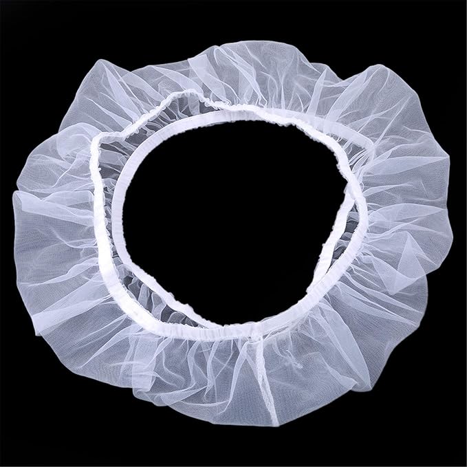 Elastic mesh Bird cage Cover dust-Proof Bird cage Skirt Round Bird cage Accessories,M White