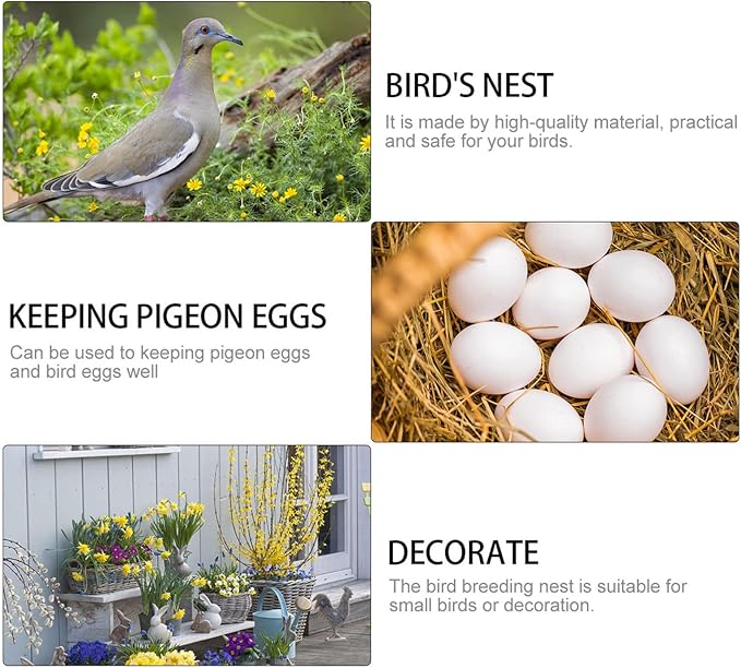 POPETPOP Pigeon Nest Mat Nesting Pads: 10PCS Bird Nesting Materials Bird Breeding Nest Bird Eggs Mat Coconut Fiber Substrate Bird Nest