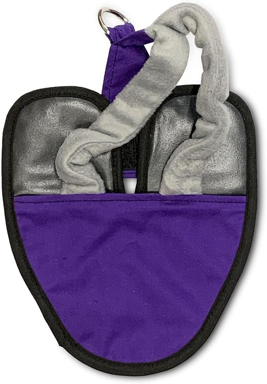 Hen Holster Premium Starter Kit - Bird Diaper, Wrap Around for Larger Pigeons, Small Breed Hens & Roosters - Leak-Proof, Comfortable Bird Harness with Sewn-in Liner & Hook & Loop Closure - XS, Purple