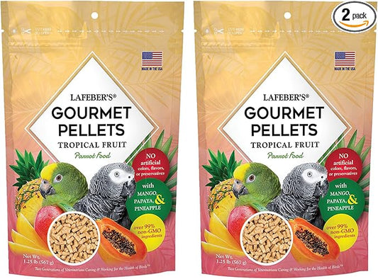 LAFEBER'S Parrot Pellets (Tropical Fruit, 1.25 Ib Pack of 2)