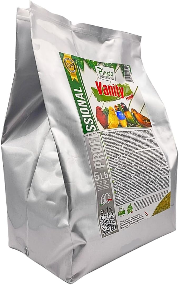 PINETA Vanity Bird Food 5Lb – Canary Food complete Bird Supplement Nutrition Diet with Protein and Healthy Fats, Semi-Morbid Paste for Pigeons, Parrots and Poultry, for Breeding and Molting Periods