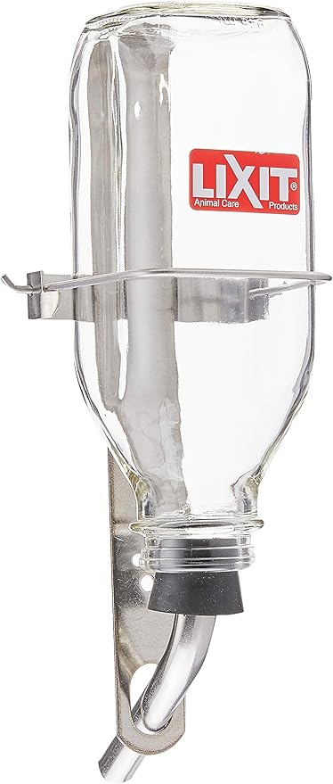 Lixit Heavy Duty Deluxe Glass Water Bottles for Birds, Dogs and Small Animals. (32oz Large Tube)