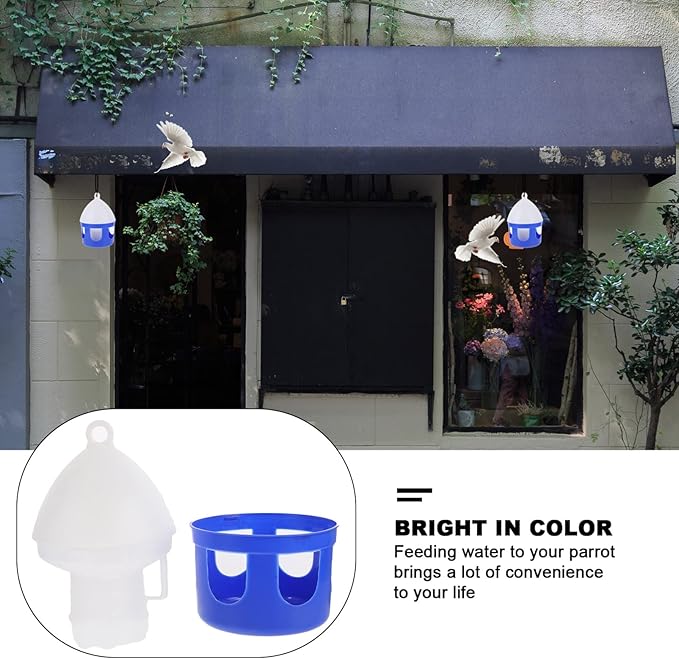 Mipcase of 2 Pigeon Water Feeder Bird Water Drinker Pigeon Drinker Plastic Feeder Dispenser