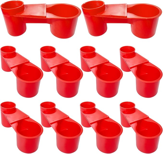 10 Pcs Bird Drinker Feeder Plastic Soda Pop Water Bottle Cup Pigeon Water Bottle Feeder for Cage for Chicken Pigeons Birds (Plastics, 10pcs)