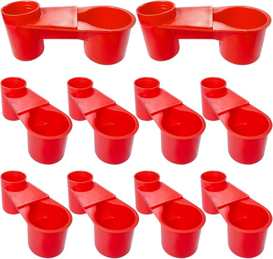 10 Pcs Bird Drinker Feeder Plastic Soda Pop Water Bottle Cup Pigeon Water Bottle Feeder for Cage for Chicken Pigeons Birds (Plastics, 10pcs)