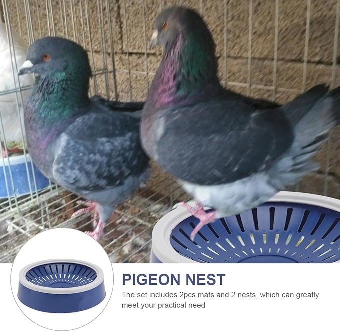 Mipcase Pigeon Nest Bowl 8.66 Inch Plastic Bird Egg Basin Pack of 5 for Pigeon Breeding Nesting Box Bird Cage Supplies