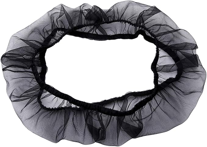 Elastic mesh Bird cage Cover dust-Proof Bird cage Skirt Round Bird cage Accessories,M Black