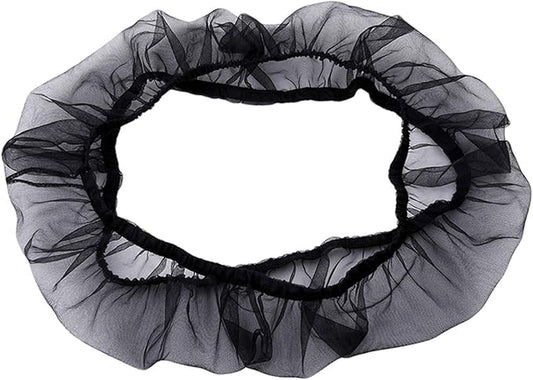 Elastic mesh Bird cage Cover dust-Proof Bird cage Skirt Round Bird cage Accessories,M Black