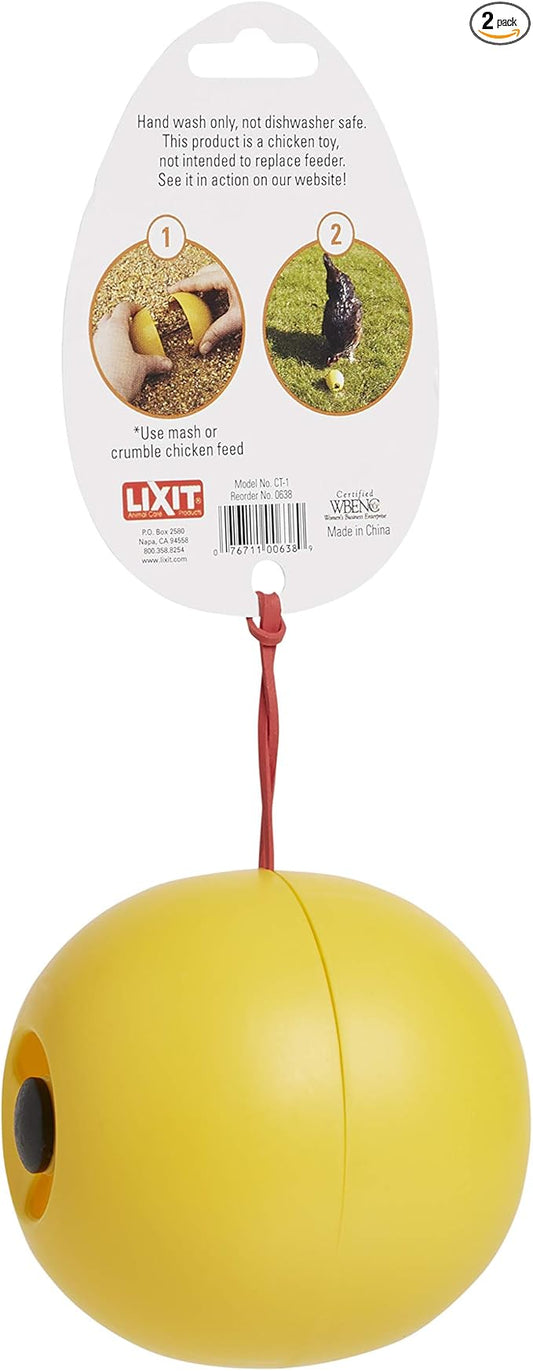 Lixit Chicken Feeder or Treats Ball Toy (2 Pack)