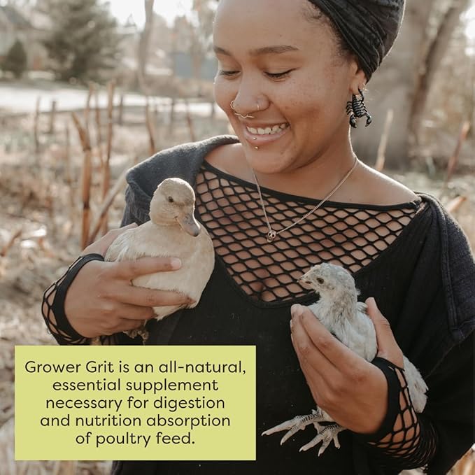 Scratch and Peck Grower Grit Supplement for Chickens and Ducks - 7 lbs Bag - Essential for Gizzard and Digestive Health - Sustainably Sourced