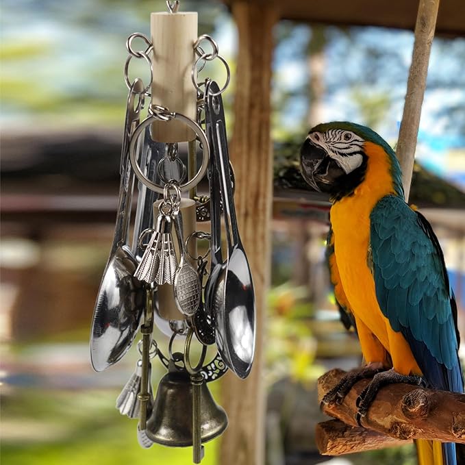Bird Parrot Toys Hanging chew Toys for Macaws, African Grey Parrots, Cockatoos, Amazon Parrots, Poodle Parrots, Sun Parrots and Lovebirds.