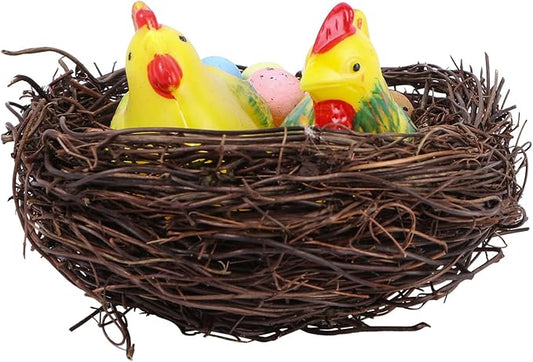 Yardwe Lovely Easter Simulation Eggs for Spring Decorations Bird Nest Eggs for Home Party and Holiday Ornamentation for Easter Celebrations