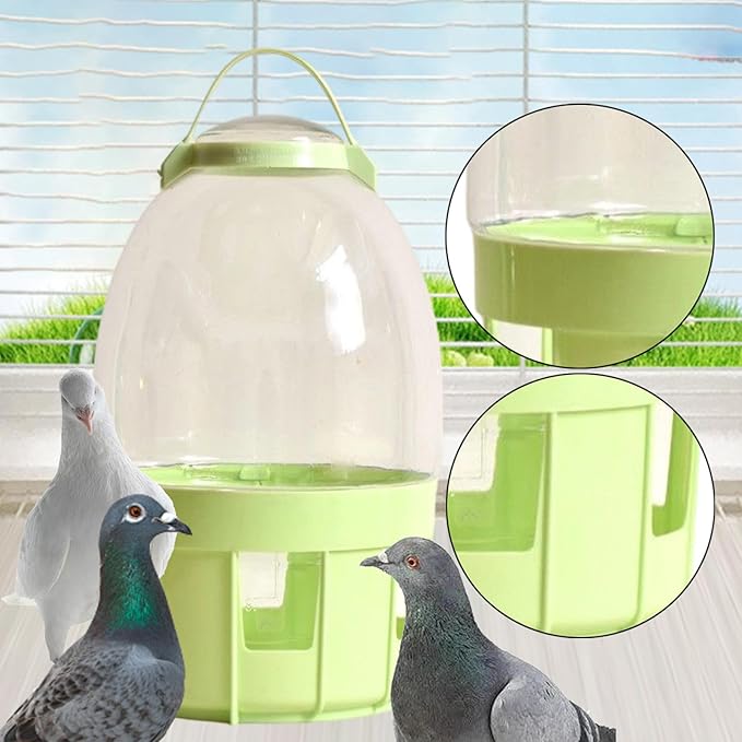 Pigeon Water Dispenser Feeder Bird Drinker Waterer,Automatic,Drinker Bottle,Pet Water Pot Container for Duck Parakeet, 10L