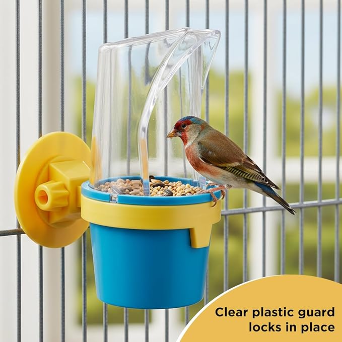 JW Pet Bird Cage Clean Cup Feeder & Water Cup Bird Accessory, Medium (Assorted Colors)