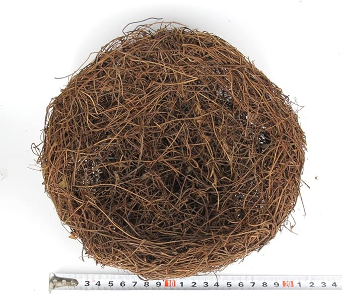 Artificial Birds Nest, 4 Set Handmade Rattan Birds Nest Decor with Foam Eggs for DIY Crafts Garden Yard Home Party Easter Decoration