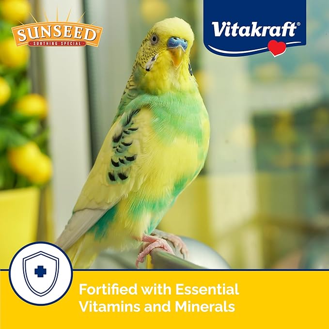 Sunseed Vita Prima Parakeet Food 2 lb - Grains Seeds Vegetables Fruits and Live Micro Organisms Delivering Wholesome Daily Nutrition and Foraging Variety Your Parakeet Deserves