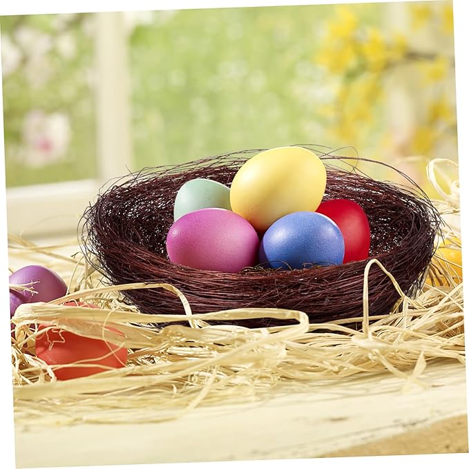 BESPORTBLE Handmade Bird Nests Birds Nests Artificial Bird Nests Birds Perching Nest Rattan Birds Nest Crafts Handmade Natural Easter Birds Nest 10 Pcs