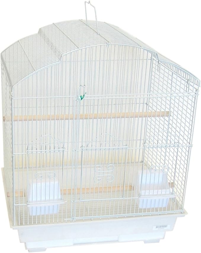 YML 3/8-Inch Bar Spacing ShellTop Small Bird Cage, 18-Inch by 14-Inch, Black